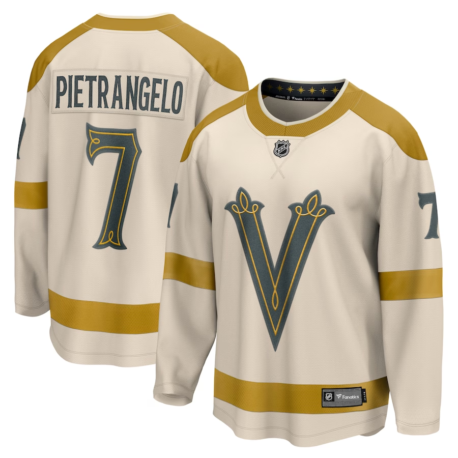 Men's Vegas Golden Knights Alex Pietrangelo #7 Cream 2024 NHL Winter Classic Breakaway Jersey